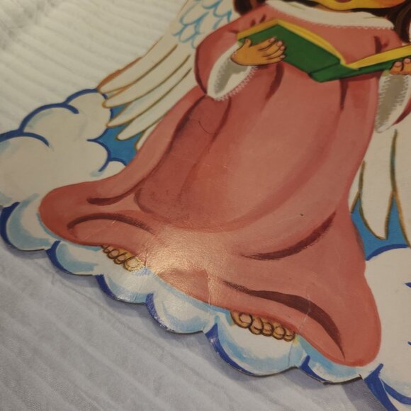 Vintage Christmas Die-Cut Decorations & Red Sled Centerpiece - Picture 6 of 15